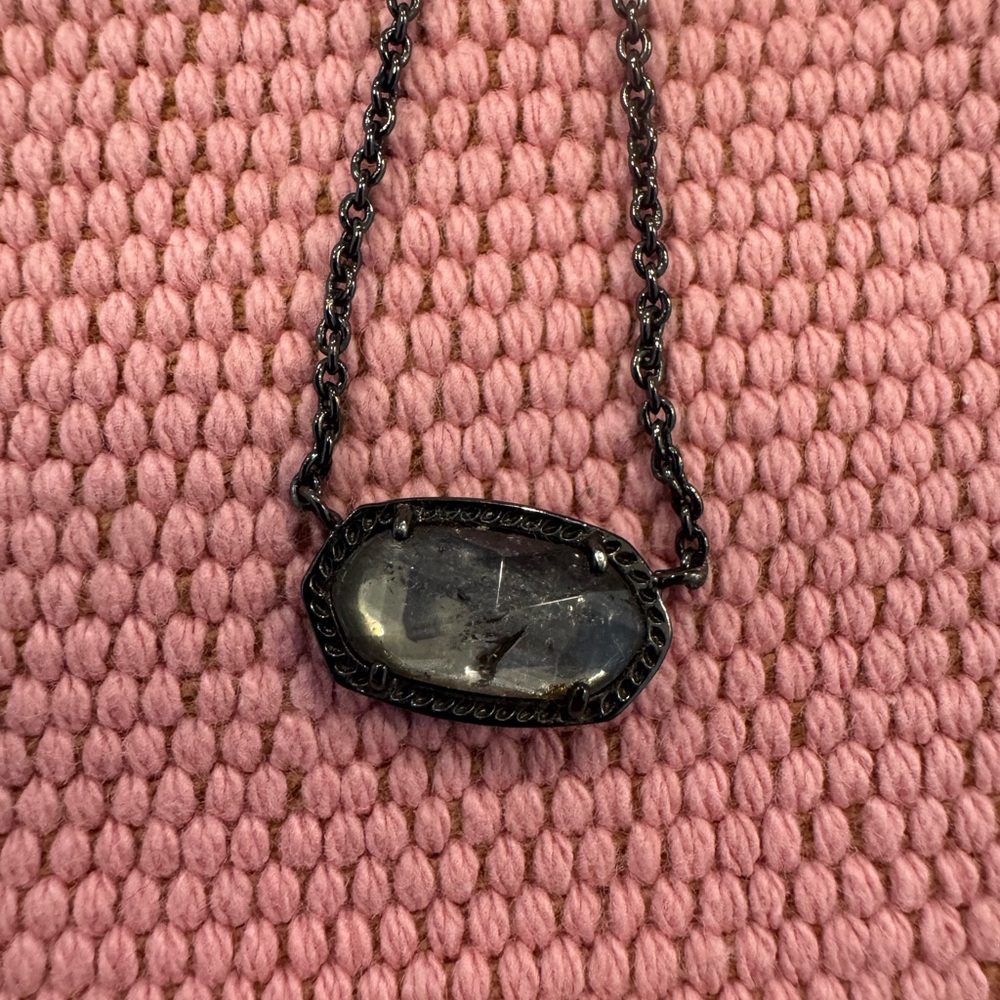 Kendra Scott Gunmetal Elisa Necklace